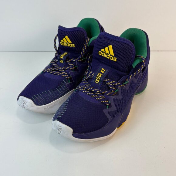Adidas Issue #2 D.O.N. Basketball Shoes Purple/Yellow Mens Size 6.5 - Picture 3 of 8